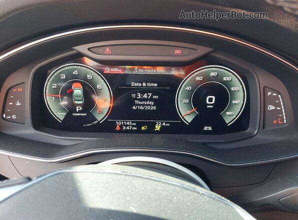 WAUD3BF2XNN058587 2022 AUDI A6 Black Սարքավորումների վահանակի տեսք