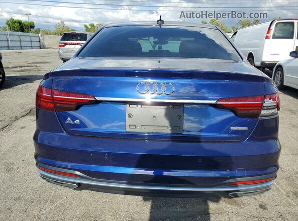 WAUDAAF46MA024637 2021 AUDI A4 Blue Вид ззаду