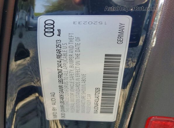 WAUDNAF40LA072928 2020 AUDI A4 Black 