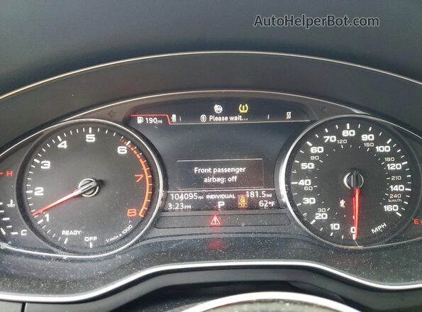 WAUDNAF44JA096422 2018 AUDI A4 White Вид щитка приладів