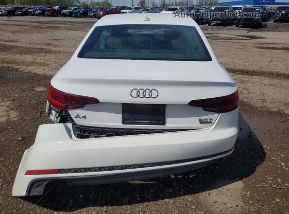 WAUDNAF45JN016327 2018 AUDI A4 White Rear view