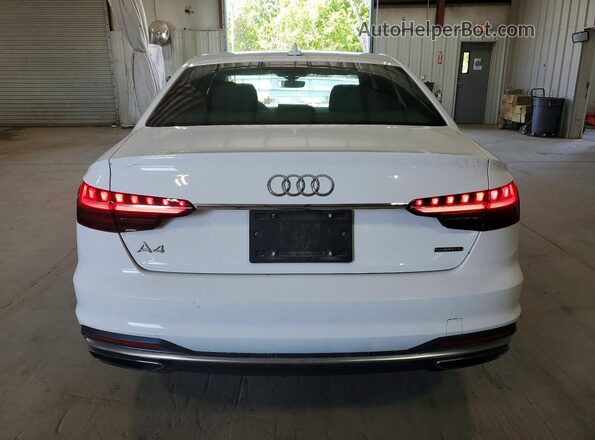 WAUDNAF45LN008599 2020 AUDI A4 White Widok z tyłu