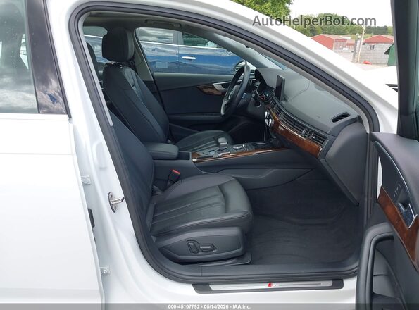 WAUDNAF46KA118292 2019 AUDI A4 White Front interior view