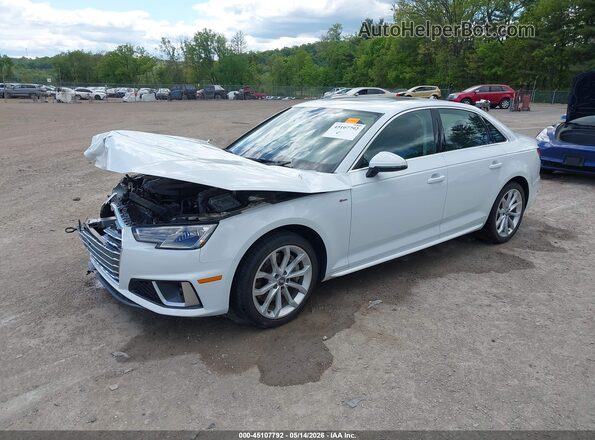 WAUDNAF46KA118292 2019 AUDI A4 White Front left