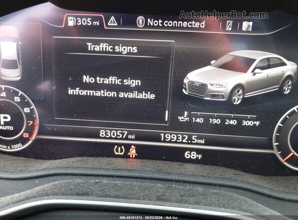 WAUDNAF47HN045709 2017 AUDI A4 White 