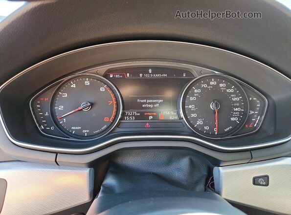 WAUDNAF4XKA044343 2019 AUDI A4 Gray Սարքավորումների վահանակի տեսք