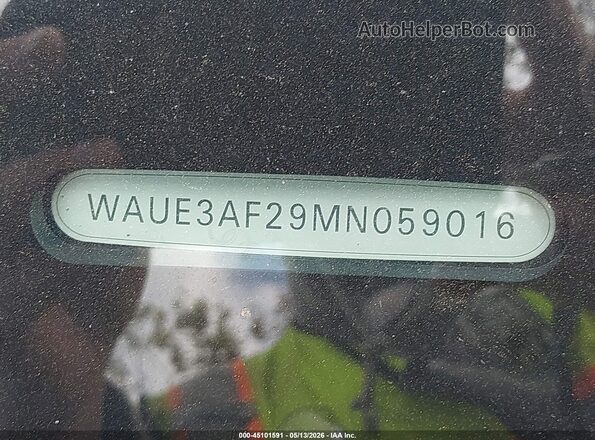 WAUE3AF29MN059016 2021 AUDI A6 Blue Вид підкапотного простору