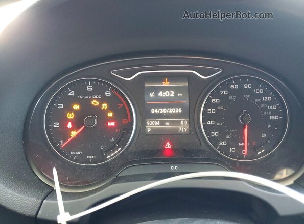 WAUE8GFF8G1036748 2016 AUDI A3 Silver Vista del cuadro de instrumentos