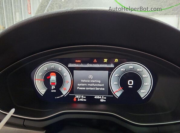 WAUEAAF45PN021875 2023 AUDI A4 Gray Вид щитка приладів