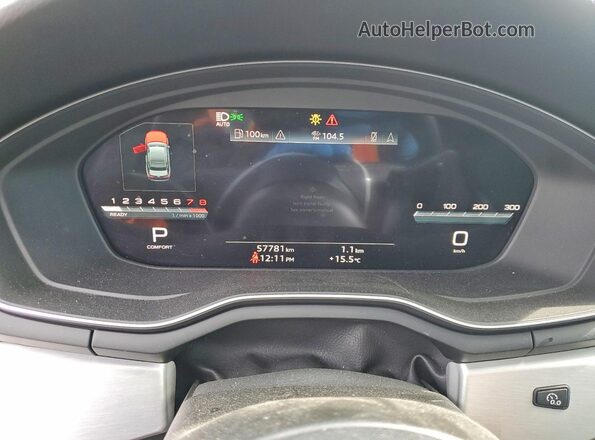WAUEAAF48PA019674 2023 AUDI A4 Black Instrument cluster view