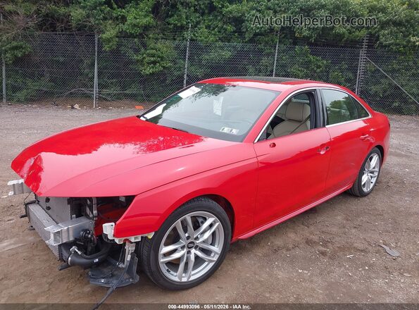 WAUEAAF49MA018920 2021 AUDI A4 Red Vista tres cuartos delantera izquierda