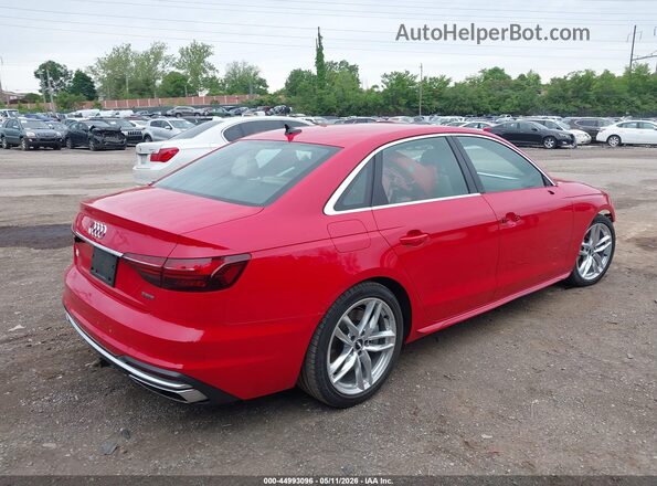 WAUEAAF49MA018920 2021 AUDI A4 Red Trasero derecho
