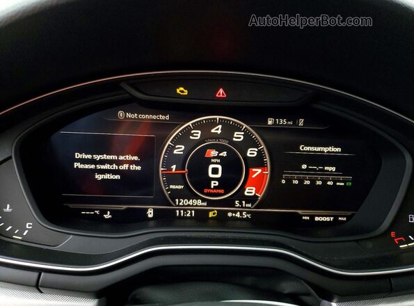 WAUENAF40JA060151 2018 AUDI A4 Gray ხელსაწყოთა პანელის ხედი