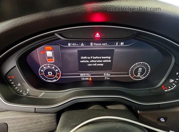 WAUENAF40KA052763 2019 AUDI A4 Gray Սարքավորումների վահանակի տեսք