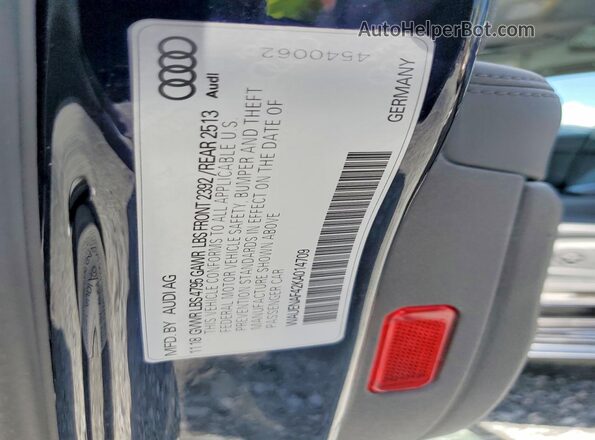 WAUENAF42KA014709 2019 AUDI A4 Black Vista del compartimento del motor