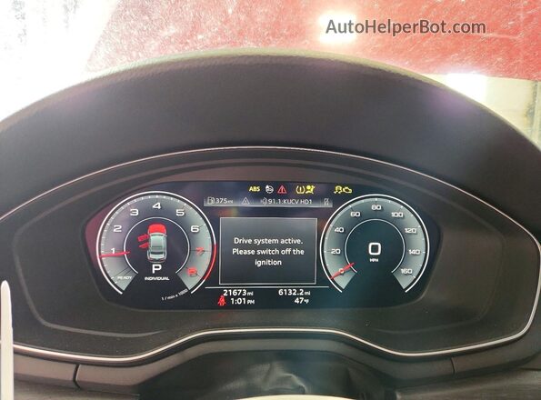 WAUENAF43LN011179 2020 AUDI A4 Red Instrument cluster view