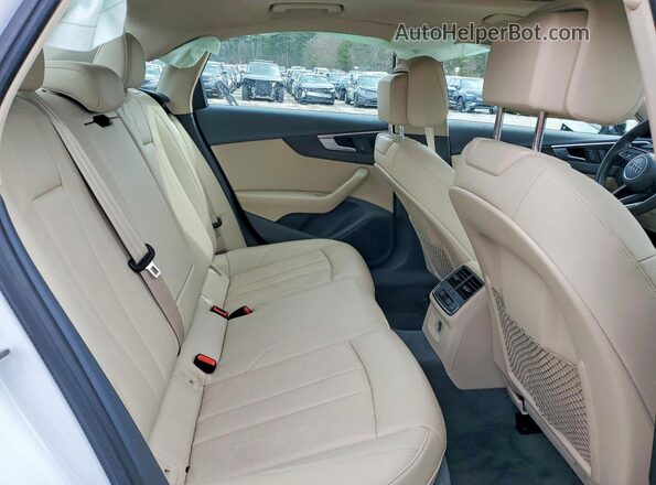 WAUENAF45JA106735 2018 AUDI A4 White Հետևի նստատեղերի տեսք