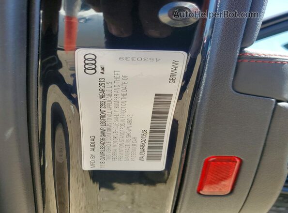 WAUENAF45KA013568 2019 AUDI A4 Black Vista del compartimento del motor