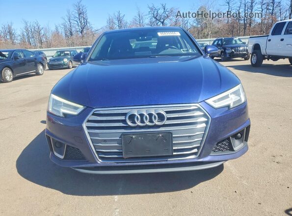 WAUENAF45KA106798 2019 AUDI A4 Blue წინა ხედი