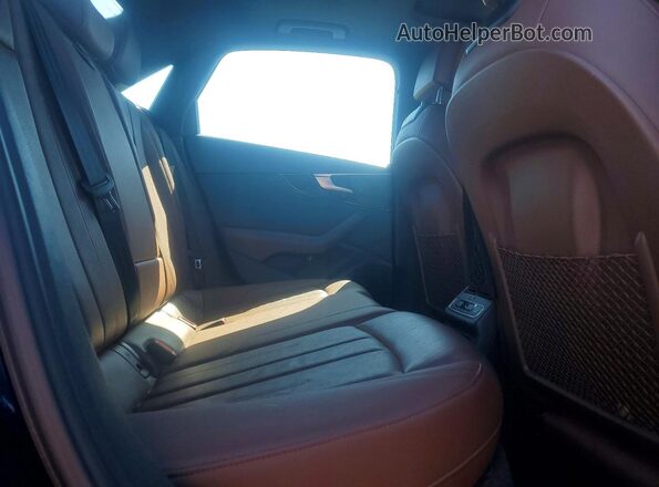 WAUENAF45KA106798 2019 AUDI A4 Blue უკანა სავარძლების ხედი