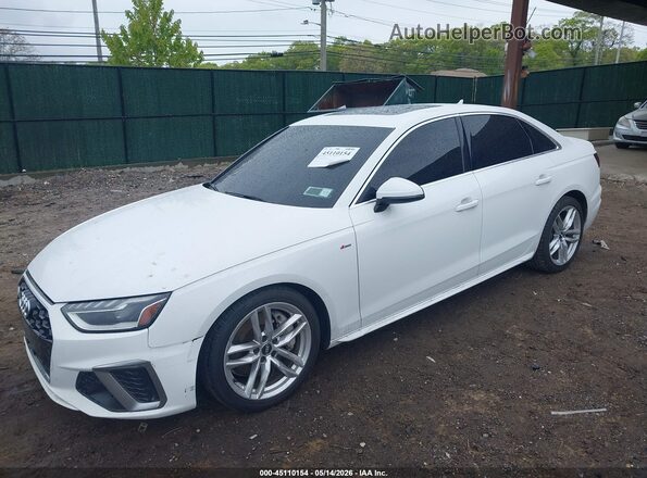 WAUENAF48LA042189 2020 AUDI A4 White წინა მარცხენა ხედი სამი მეოთხედიდან