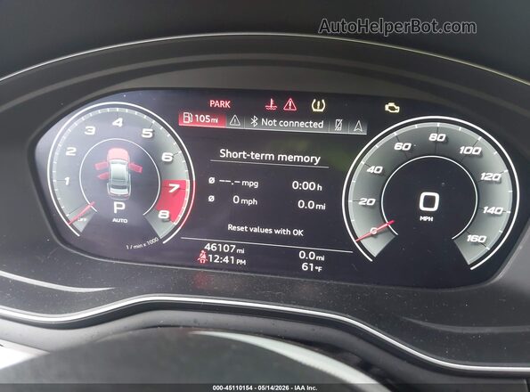 WAUENAF48LA042189 2020 AUDI A4 White უკანა სავარძლების ხედი
