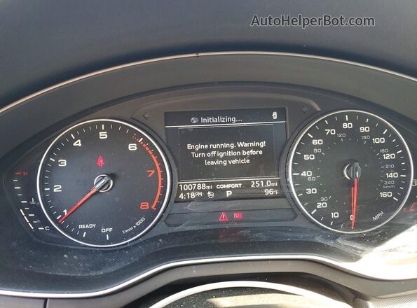 WAUENAF49HN017995 2017 AUDI A4 Black Вид щитка приладів