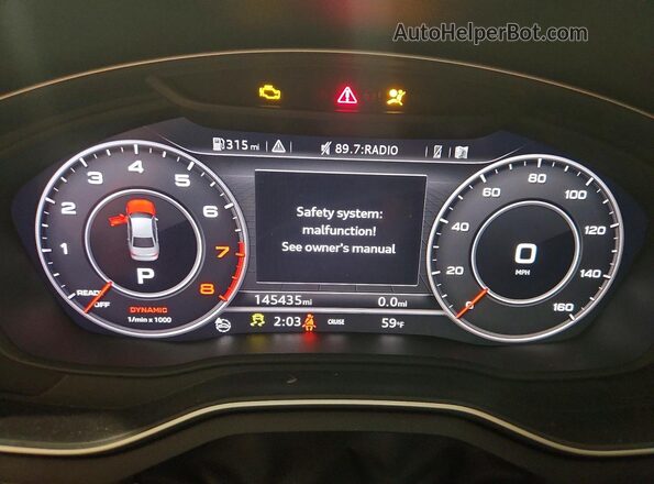 WAUENAF49HN034635 2017 AUDI A4 Gray Вид щитка приладів