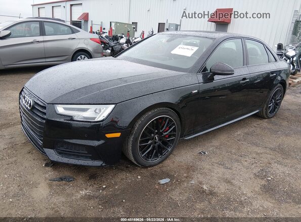 WAUENAF49JA039329 2018 AUDI A4 Black Vista tres cuartos delantera izquierda