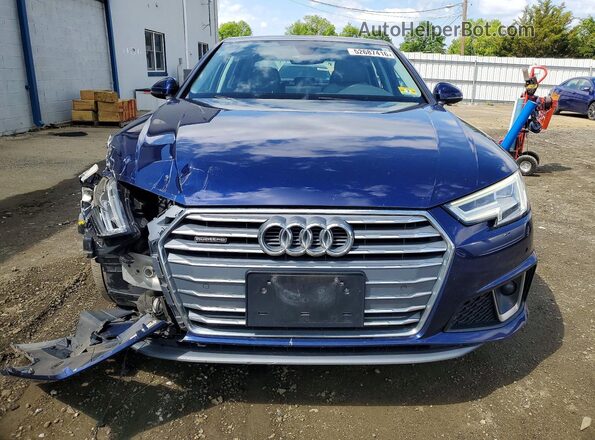 WAUENAF49KA008146 2019 AUDI A4 Blue Դիմացի տեսք