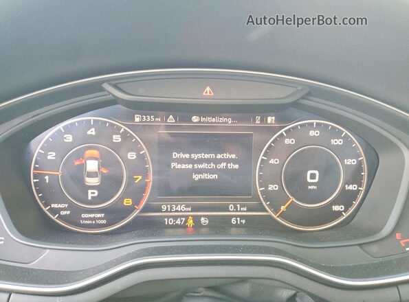 WAUENAF49KA008146 2019 AUDI A4 Blue Սարքավորումների վահանակի տեսք