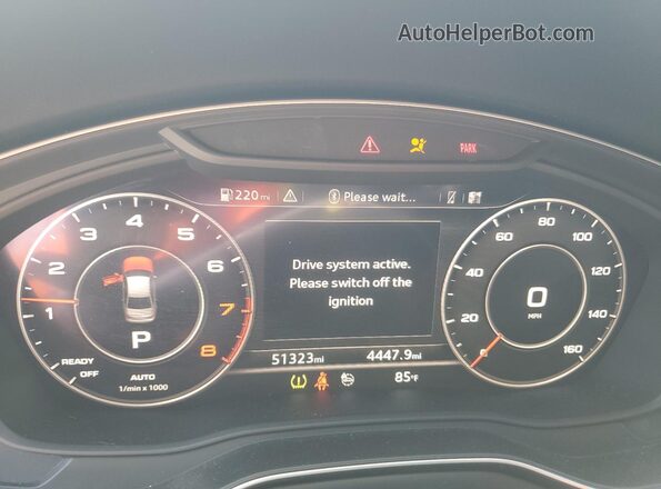 WAUENAF4XKA006972 2019 AUDI A4 White Widok zestawu wskaźników