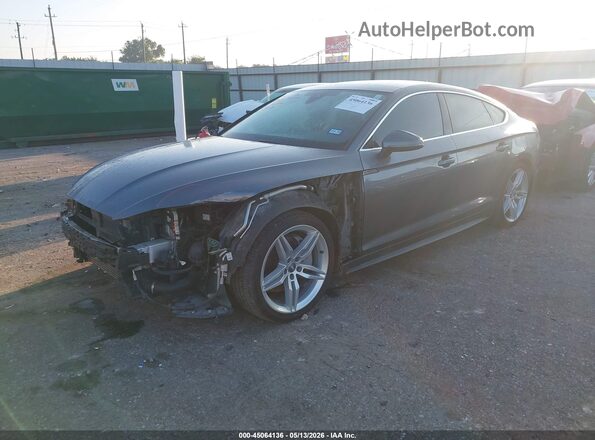 WAUENCF51JA005485 2018 AUDI A5 Gray Vista tres cuartos delantera izquierda