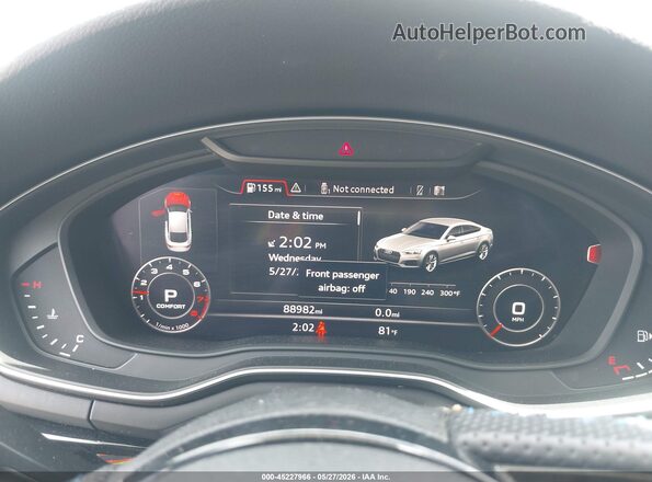 WAUENCF55KA005684 2019 AUDI A5 Gray უკანა სავარძლების ხედი
