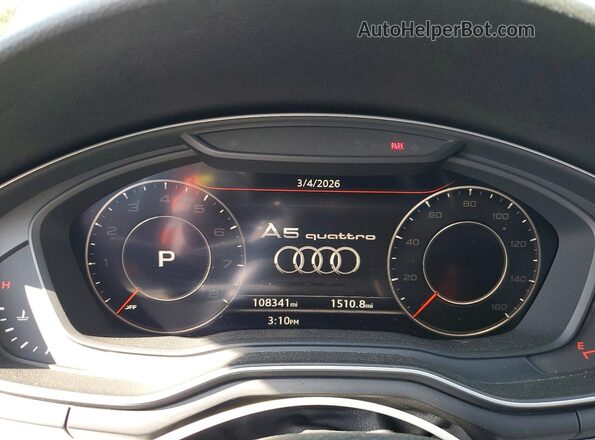 WAUENCF56KA043439 2019 AUDI A5 Серый Вид щитка приборов