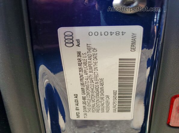 WAUFACF51SA014902 2025 AUDI A5 Синий Вид подкапотного пространства