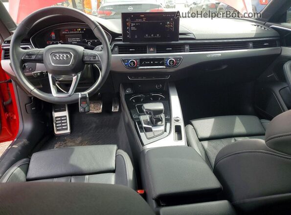 WAUFACF57PA024454 2023 AUDI A5 Red Dashboard view