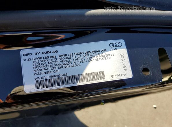 WAUFACF59RA035488 2024 AUDI OTHER Black Widok naklejki z numerem VIN