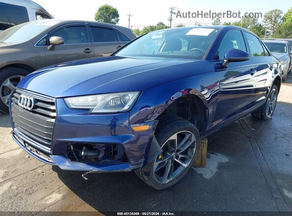 WAUGMAF43KN016604 2019 AUDI A4 Blue Передня ліва чверть