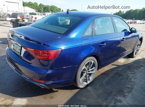 WAUGMAF43KN016604 2019 AUDI A4 Blue Задня права чверть