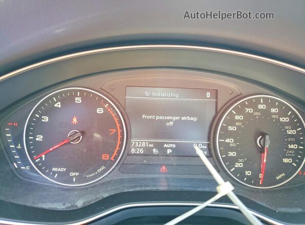 WAUGMAF45HN048267 2017 AUDI A4 Blue Вид щитка приладів