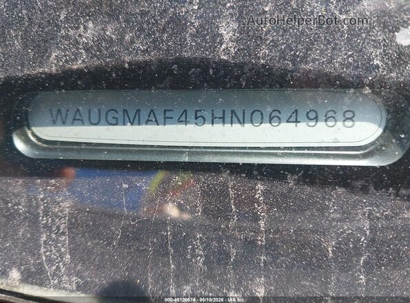 WAUGMAF45HN064968 2017 AUDI A4 White Vista del compartimento del motor