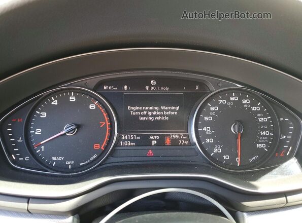 WAUGMAF45KA019866 2019 AUDI A4 White Սարքավորումների վահանակի տեսք