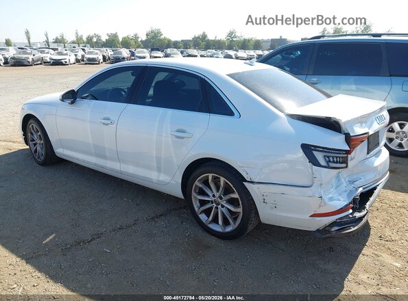 WAUGMAF47KA061200 2019 AUDI A4 White უკანა მარცხენა