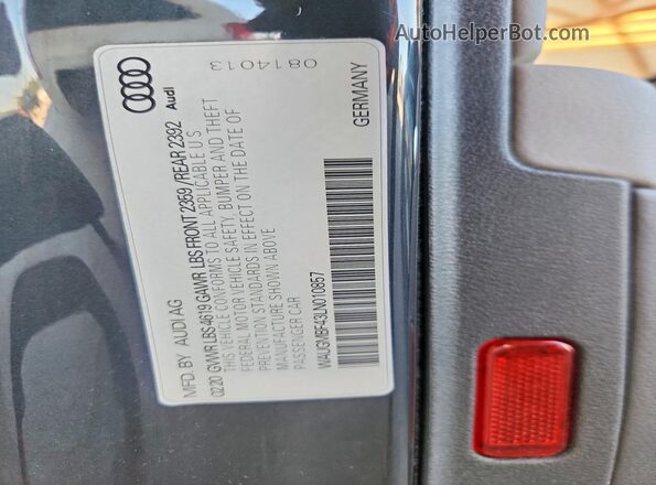 WAUGMBF43LN010857 2020 AUDI A4 Gray Engine compartment view