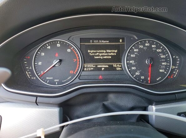 WAUGNAF47HN000640 2017 AUDI A4 Black Vista del cuadro de instrumentos