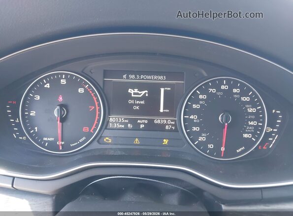 WAUGNAF47HN021035 2017 AUDI A4 Gray უკანა სავარძლების ხედი