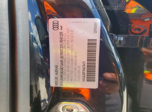 WAUGUGFF7KA075473 2019 AUDI A3 Черный Вид подкапотного пространства