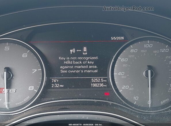 WAUH2AFC8GN123799 2016 AUDI S6 Black Widok wnętrza 360 stopni