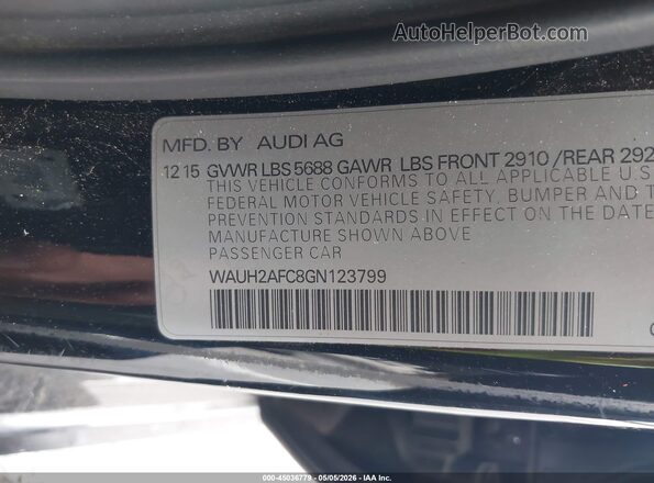 WAUH2AFC8GN123799 2016 AUDI S6 Black Widok komory silnika